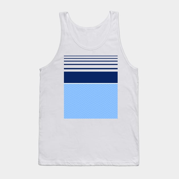 Middlesbrough Retro Sky Blue Navy White Hooped Away 1988 - 90 Tank Top by Culture-Factory